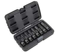 Sealey Premier Impact Hex Socket Bit Set 8 Pieces 1/2" Square Drive - Imperial Ak5600