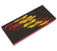 Sealey TBTE06 Insulated Trx-Star* Key 9Pc With Tool Tray - Vde Approved