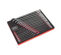 Sealey Premier Range 25 Pc Combination Spanner Set 6 - 32MM Foam Tray. Metric