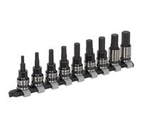Sealey AK7986 9pc 3/8"Sq Drive Hex Key Socket Bit Set - Black Series