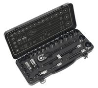 Sealey Premier Black Socket Set 1/2"Sq Drive 28pc