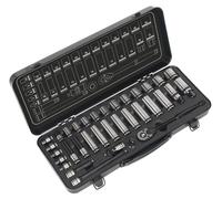 Sealey Premier Black Socket Set 3/8"Sq Drive 34pc