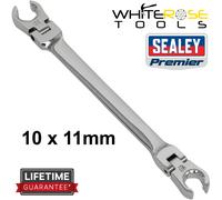 Sealey Premier Brake Pipe Flexible Head Flare Nut Spanner Wrench 10 x 11mm