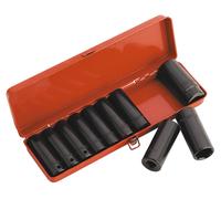 Sealey Premier Deep Impact Socket Set 1/2"Sq Drive 10pc AK58/11M