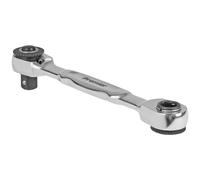 Sealey Premier Double Ended 1/4" Square and Hex Ratchet Handle Combination