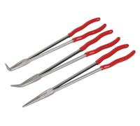 Sealey 3 Piece Long Reach Needle Nose Plier Set