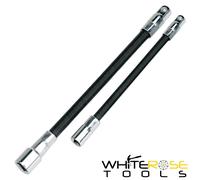 Sealey Premier Flexible Extension Bar Adaptor 2pc Set 1/4" x 150mm 3/8" x 200mm
