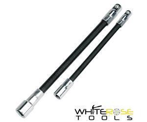 Sealey Premier Flexible Extension Bar Adaptor 2pc Set 1/4" x 150mm 3/8" x 200mm