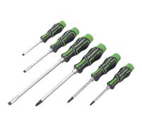 Sealey Premier Hammer-Thru Screwdriver Set 6pc - Hi-Vis Green