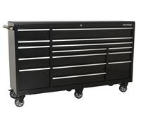 Sealey Premier™ Heavy-Duty Extra-Wide Rollcab 15 Drawer 1845mm - Black
