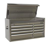 Sealey PTB104008SS Topchest 8 Drawer 1055mm Stainless Steel Heavy-Duty