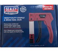 Sealey Premier Heavy-Duty Staple & Brad Nail Gun - 2-in-1, 6-14mm Staples & Nail