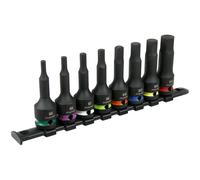 Sealey Premier Hex Impact Socket Bit Set 1/2"sq Drive 8Pc