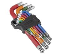 Sealey Premier Hex Key Set 13pc Jumbo Colour Coded Anti Slip Ball End AK7192