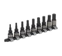 Sealey AK7986 9pc 3/8"Sq Drive Hex Key Socket Bit Set - Black Series