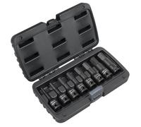 Sealey Premier 8pc 1/2" Sq Drive Hex Impact Socket Bit Set - Imperial - AK5600