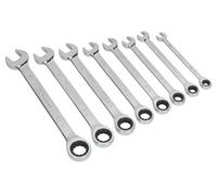 Sealey Premier Imperial Combination Ratchet Spanner Set In Eva Foam Tray 8Pc S0984