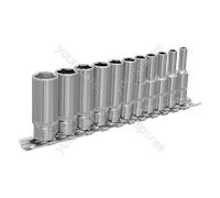 Sealey Premier Imperial Deep Socket Set 1/4"Sq Drive 11pc