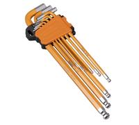 Sealey Premier Imperial Extra Long Ball End Hex Key Set 9pc AK7175
