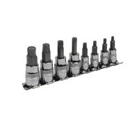 Sealey Premier Imperial Lock-On™ Hex Socket Bit Set 1/4" & 3/8"Sq Drive 8p