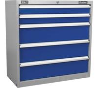 Sealey Premier Industrial Cabinet 5 Drawer Blue / Grey