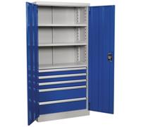 Sealey Premier Industrial Cabinet 5 Drawer Blue / Grey