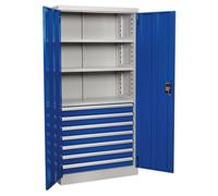 Sealey Premier Industrial™ Cabinet with 7 Drawers & 3 Shelves 1800mm APICCOMBO7