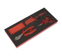 Sealey TBTE09 Insulated Cutting Set 3Pc With Tool Tray - Vde Approved