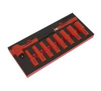 Sealey Premier Insulated Socket Set With Tool Tray 10 Pieces 1/2" Drive Vde Approved