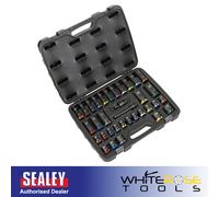Sealey Premier Lock-On™ Standard & Deep Impact Socket Set 34pc 1/2" Drive Metric