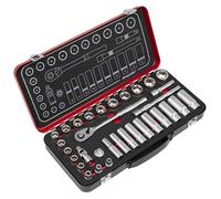 Sealey Socket Set 3/8"Sq Drive 32pc - Premier Platinum Series