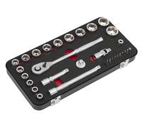 Sealey AK7921 Socket Set 3/8inSq Drive 31Pc - Premier Platinum Series