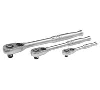 Sealey AK7933 Ratchet Wrench Set 3Pc Pear-Head Flip Reverse - Premier Platinum Series