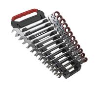 Sealey Combination Spanner Set AK63942 – Flexi-Head Ratchet, 12pc – Premier Platinum