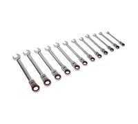 Sealey Combination Spanner Set AK63942 – Flexi-Head Ratchet, 12pc – Premier Platinum