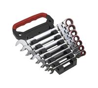 Sealey Premier Platinum Flexi-Head Ratchet Combination Spanner Set 7pc AK63943