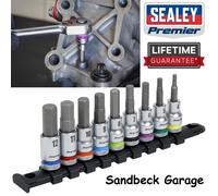 Sealey Premier Platinum Series 9 Piece 3/8in Drive Hex Bit Socket Set 4 - 12mm