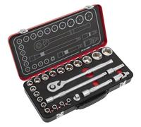 Sealey Socket Set AK7924 - 24pc 1/2" Sq Drive - Premier Platinum Series
