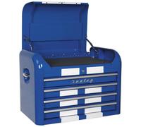 Sealey Topchest 4 Drawer Retro Style - Blue With White Stripes Ap28104Bws