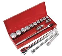 Sealey Socket Set 17 Piece 3/4" Drive Hexagon WallDrive Metric