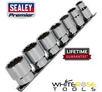 Sealey Premier Socket Set 7pc 3/8"Sq Drive Whitworth