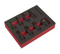 SS Sealey AK5622 Premier Spline Impact Socket Bit Set 3/8"Sq Drive 8pc