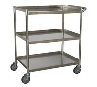 Sealey CX410SS Workshop Trolley 3-Level Stainless Steel