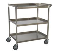 Sealey CX410SS Workshop Trolley 3-Level Stainless Steel