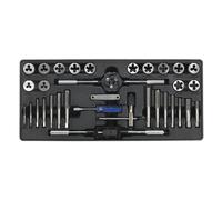 Sealey Tap & Die Set TBT26 – 33pc Metric, UNF & BSP in Tool Tray