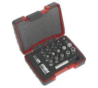 Sealey Screwdriver Bit Set AK6226 - 23pc TRX-P & Security TRX-TS, 1/4 and 3/8 sq drive