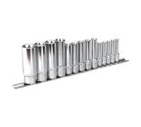 TRX-Star Socket Set 14 pc Deep Female 1/4", 3/8" & 1/2" Square Drive Screwdriver