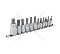 Sealey Premier TRX-Star Socket Bit Set 1/4", 3/8" & 1/2"Sq D