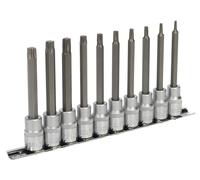 Sealey Premier 10 Piece TRX-Star 3/8"Sq Drive 95mm Socket Bit Set, AK6236