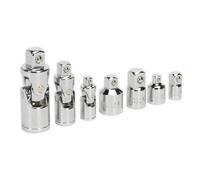 Sealey AK2737 Universal Joint & Socket Adaptor Set 7Pc 1/4in 3/8in & 1/2inSq Drive